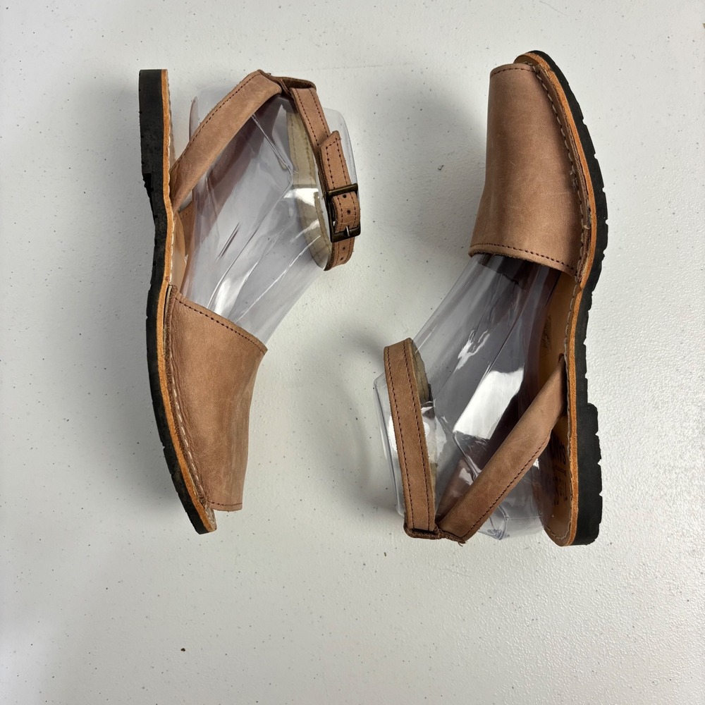 The Spanish Sandal Co Avarca Leather Boho Ankle Strap Earthcore Black Women 38 - Picture 8 of 10